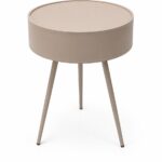 3369-Modern Side Table with Hidden Storage