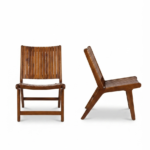 Slatted Wooden Accent Chair