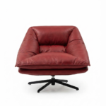 3431-Modern Red Swivel Accent Chair