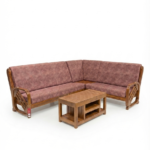 A1996- Wooden Corner Sofa Set
