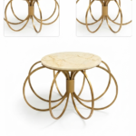 Contemporary Marble-Top Coffee Table