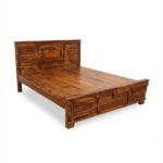 Wooden double bed