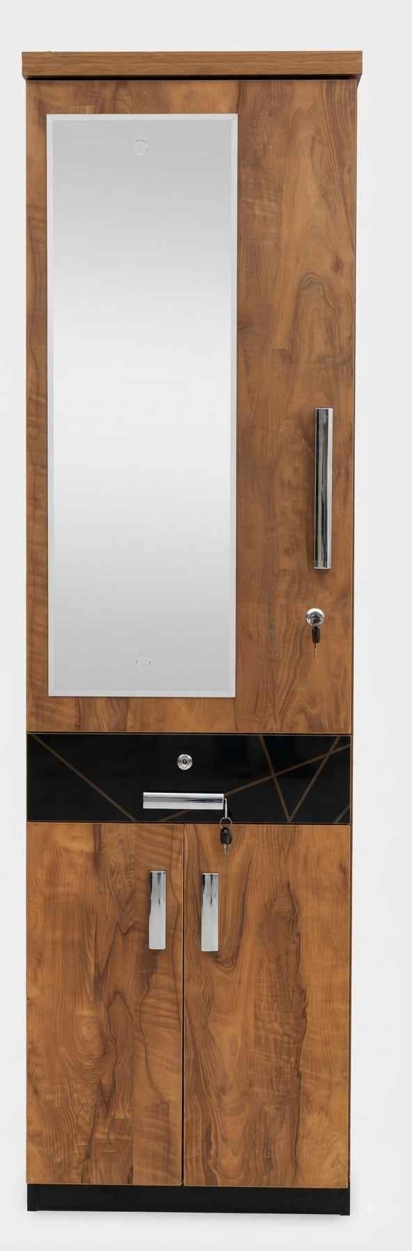 2260 (4) Modern Wooden Multi-Storage Cabinet with Mirror - Image 1