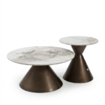 Nesting Coffee Tables – Bronze & Marble