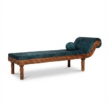 Wooden Diwan with velvet cushion