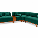 3117- Luxe Wooden Corner Sofa